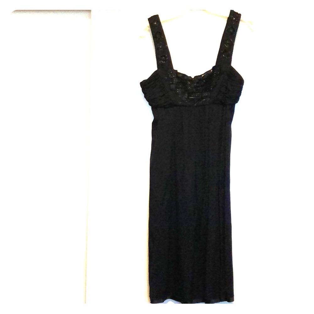Elie Tahari black silk cocktail dress